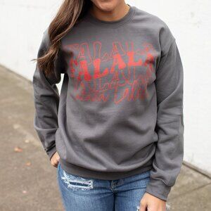 Gray FaLaLa Crewneck Sweatshirt Unisex Gildan SM XL